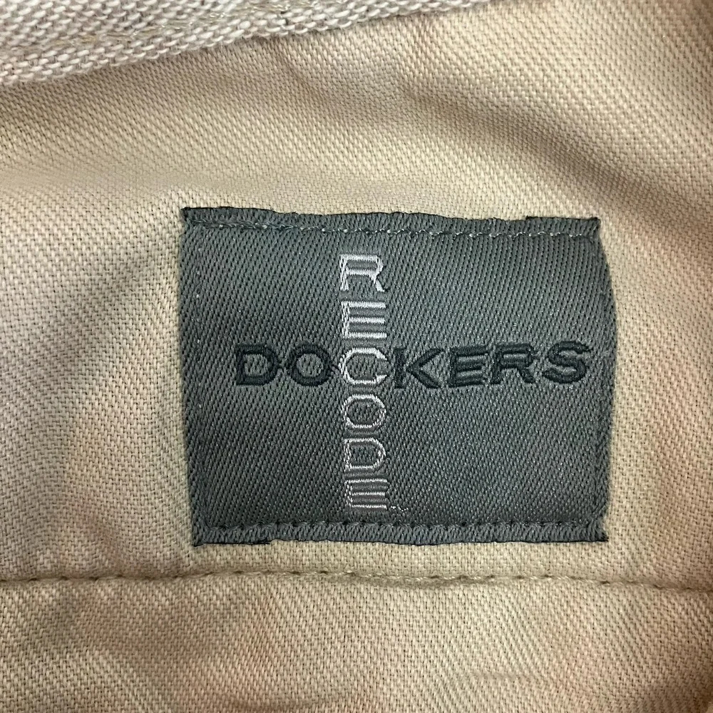Dockers Mens Tan RECODE Stonewashed Linen Flat Front Straight Leg Pants Sz 38x32
